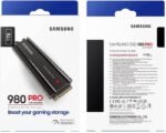 SAMSUNG 980 PRO SSD with Heatsink 2TB PCIe Gen 4 NVMe M.2 Internal Solid State Drive