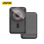Aspor A326 New Product Digital Display Magnetic Wireless Power Bank With Foldable Holder Stand Fast Charging 10000mah
