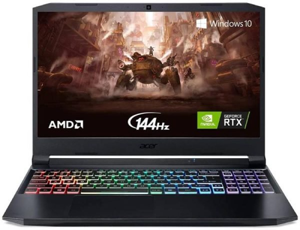 Acer Nitro 5 AN515-45-R40N AMD Ryzen 7-5800H, 8GB DDR4, 1TB SSD, NVIDIA RTX 3070 8GB Graphics, Backlit Keyboard, 15.6" FHD IPS 144Hz, Windows 10, Obsidian Black