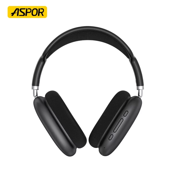 Aspor A618 Wireless Bluetooth Headset with 3D Surround Sound - Black - Image 2