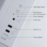 REDRAGON HOT ROD MC211 ITX/M-ATX Gaming PC Case-White - Image 4