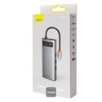 Baseus Metal Gleam Series 9-in-1 Multifunctional Type-C HUB Docking Station Space Gray（Type-C to HDMI*1+USB3.0*3+PD*1+RJ45*1+SD/TF*1+VGA*1) - Image 2
