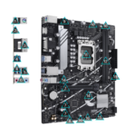 ASUS Prime B760M-K D4, an Intel® B760 LGA 1700 mATX motherboard with PCIe 4.0, two PCIe 4.0 M.2 slots, DDR4, Realtek 2.5Gb Ethernet - Image 2