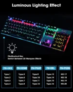 AOC GK410 RGB MECHANICAL GAMING KEYBOARD WiTH BLUE SWiTCH - Image 3