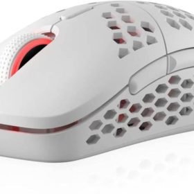 HK GAMING Mira M Ultra Lightweight RGB Gaming Mouse | Honeycomb Shell | 63 Grams | max 12000 cpi | USB Wired | 6 programmable Buttons | On-Board Memory | Anti Slip Grips | Mira-M Black