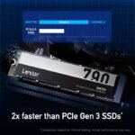 Lexar NM790 SSD 2TB PCIe Gen4 NVMe M.2 2280 Internal Solid State Drive, Up to 7400MB/s, Compatible with PS5, for Gamers and Creators (LNM790X001T-RNNNU) - Image 2