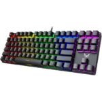 PICTEK PC244 87 Keys Blue Switch with Full Anti-ghosting Customizable Backlit Mechanical Keyboard