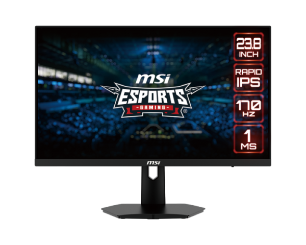 MSI G244F 24” FHD (1920 x 1080) Non-Glare with Super Narrow Bezel 180Hz 1ms 16:9 HDMI/DP G-sync Compatible HDR Ready HDR Ready IPS Gaming Monitor