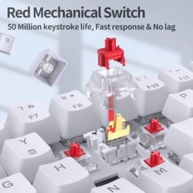 TMKB 60 Percent Keyboard,Gaming Keyboard,LED Backlit Ultra-Compact 68 Keys Gaming Mechanical Keyboard with Separate Arrow/Control Keys, T68SE, Red Switch - Image 4