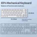 TMKB 60 Percent Keyboard,Gaming Keyboard,LED Backlit Ultra-Compact 68 Keys Gaming Mechanical Keyboard with Separate Arrow/Control Keys, T68SE, Red Switch - Image 3
