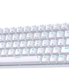 TMKB 60 Percent Keyboard,Gaming Keyboard,LED Backlit Ultra-Compact 68 Keys Gaming Mechanical Keyboard with Separate Arrow/Control Keys, T68SE, Red Switch