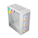 Thunder Furor Next Level TGC-225w ARGB ATX Case – White – 3 ARGB Fans Pre-Installed - Image 2