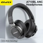 Awei A710BL ANC Active Noise Cancelling Headphones Bluetooth With Hi-Res Audio Over Ear Wireless Gaming Headset With Microphone