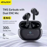 AWEI T61 ENC Wireless Bluetooth Earbuds - Noise Cancelling Earbuds for iPhone and Android - Image 2