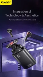 Awei T70 Bluetooth 5.3 Earphone Wireless Headphones Touch Electric Lifting Headset - Image 2
