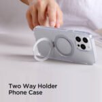 JoyRoom JR-BP004 Magnetic case with ring holder for iPhone 15 Pro Max-6.7 inch – Clear/Gray/Black - Image 2
