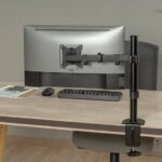 MXG BMA-12P Single Monitor Steel Articulating Monitor Mount Matte Black - Image 2