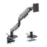 MXG HMA-12R Heavy Duty RGB Gaming Monitor Arm Matte White/Black - Image 2