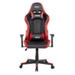 MXG GCH-01 Large Diamound Quilted PU with Headrest and Lumbar Support Gaming Chair – Black+Red/Black - Image 2