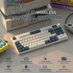 ATTACK SHARK K86 Keyboard – Retro Blue - Image 3