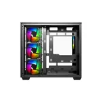 Thunder Battle Station TGC-666 Case – Black – Three sided tempered glass panels – Dual-chamber ATX Mid Tower – Up to 2 × 360mm radiators - Image 4