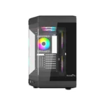 Thunder Rogue TGC-657B Modern Aesthetic Dual Chamber Panoramic Tempered Glass Mid-Tower ATX PC Gaming Case – Black - Image 3