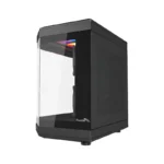 Thunder Carbon TGC-639B Modern Aesthetic Dual Chamber Panoramic Tempered Glass Mid-Tower ATX PC Gaming Case – Black - Image 3