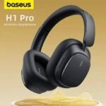 Baseus Bowie H1 Pro Wireless Headphones - 80H Playtime Hybrid -48Db ANC Headset - Black - Image 2