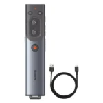 Baseus Orange Dot AI Wireless Presenter (Red Laser) | Rechargeable, Intelligent Voice Recording, Real-Time Voice Translation - Image 2