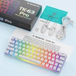 Tezarre TK63 Pro Wireless Keyboard Bluetooth/2.4G/USB Wired 60% Mechanical Gaming Keyboard - Image 2