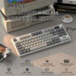 Attack Shark K86 RGB Wireless Mechanical Gaming Keyboard - Retro Grey - Image 2