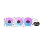 DarkFlash DH360D RGB Liquid CPU Cooler with Temperature and CPU Usage LED Display - Black - Image 3