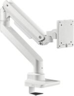SilverStone Technology ARM14 White Single Monitor Arm with Heavy-Duty Gas Spring Design and Wide adjustability, SST-ARM14