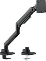 SilverStone Technology ARM14 Black Single Monitor Arm with Heavy-Duty Gas Spring Design and Wide adjustability