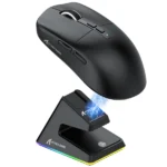 ATTACK SHARK X6 Three Modes Gaming Mouse With Charging Dock – White/Black - Image 2