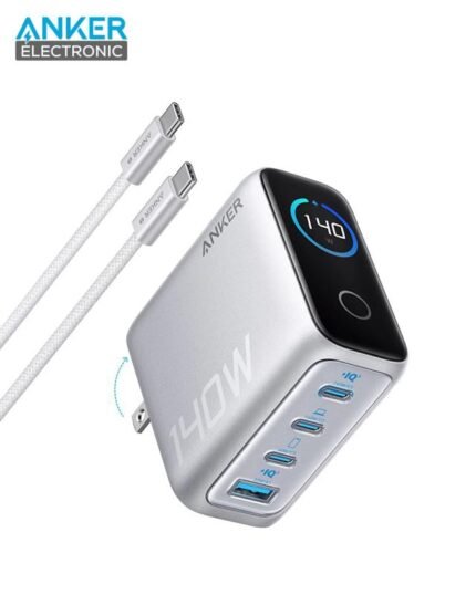 Anker Prime Charger 140W 4 Ports GaN with USB C Cable
