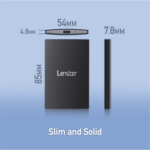 Lexar® SL500 Portable SSD 1TB | USB 3.2 Gen2x2 - Up to 2000MB/s - iPhone Friendly - Image 2