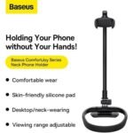 Baseus ComfortJoy Series Neck Phone Holder - Black - Image 2