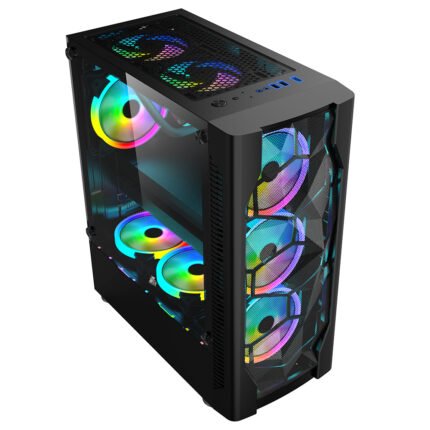 1st Player DK-D4 ATX Gaming Case With 4 x G6 RGB Fans - Black