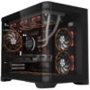 1st Player UV6 with 3 ARGB Fans Fish Tank Gaming Case (INFINITE SPACE) - Black