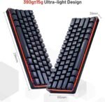 COOLERPLUS Wired Gaming Keyboard- 61 Keys Compact Mechanical Keyboard, Double Shot Keycaps with LED Backlit, Red Switch - Image 2