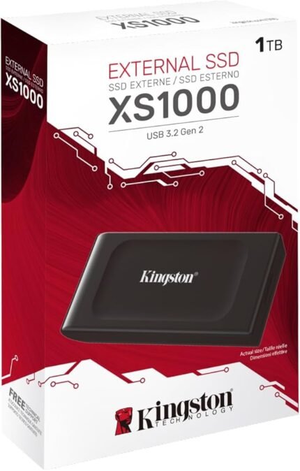 Kingston XS1000 1TB External Solid State Drive SSD | USB-A 3.2 Gen 2