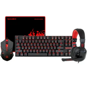 REDRAGON 4 in 1 Combo K552-BB-2 K552 KUMARA (RGB) + M601 + H120 + P001