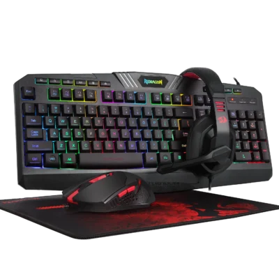 Redragon 4 In 1 Combo S101-BA-2 - Gaming Keyboard Mouse Headset and MousePad Combo