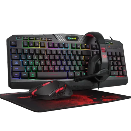 Redragon 4 In 1 Combo S101-BA-2 - Gaming Keyboard Mouse Headset and MousePad Combo