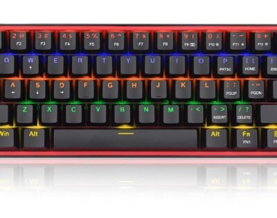 Redragon FIZZ Rainbow K617 Wired Mechanical Compact Gaming Keyboard Black