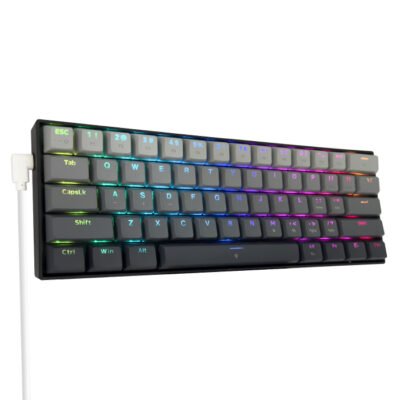 Redragon Fizz Wired Mechanical Gaming Keyboard K617 RGB Misty Grey 60% 61 Keys