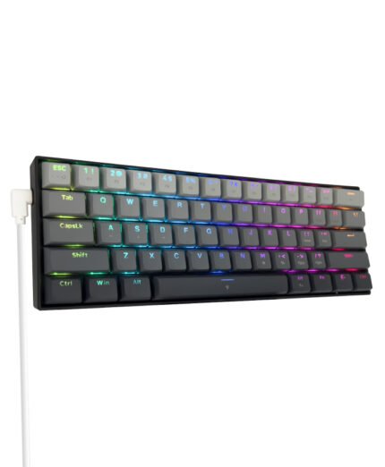 Redragon Fizz Wired Mechanical Gaming Keyboard K617 RGB Misty Grey 60% 61 Keys