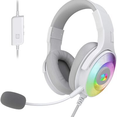 Redragon H350W-1 Pandora 2 Lunar White RGB Wired Gaming Headset