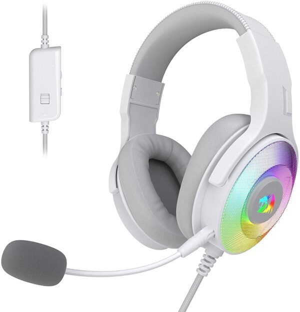 Redragon H350W-1 Pandora 2 Lunar White RGB Wired Gaming Headset